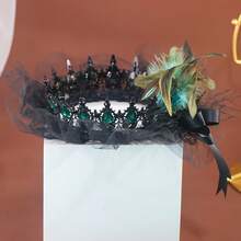 1 Peça Acessório de Coroa Gótica Estilo Halloween para Mulheres, Acessório de Fantasia e Festa Preta