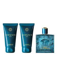 Versace Bộ 3 món dành cho nam (EDT 50ml + Dầu gội đầu và dưỡng thể 50ml + Sáp dưỡng sau khi cạo râu 50ml) Hương thơm 1,7oz/50ml*3 Lưu hương lâu dài Bạn trai Chồng Cha Anh trai Sinh nhật Tiệc tốt nghiệp Du lịch Cắm trại Ngoài trời Trường học Chuyến đi khuôn viên trường Lễ hội Kỷ niệm Mùa hè Mùa thu Mùa thu Halloween Lựa chọn mùa hè Những thứ không thể thiếu trong mùa hè Cổ điển mùa hè Majestic Luxe Sự sang trọng dễ dàng SimpleLuxe Quà tặng Charm Vibe Sử dụng hàng ngày - nhiều mùi hương - Xem 3