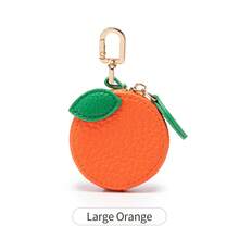 Fruit Coin Purse Cute Leather Pendant Style Keychain Earphone Bag AirTag Cover Finder GPS Tracker Case Mini Storage Bag - Multicolor - View 10