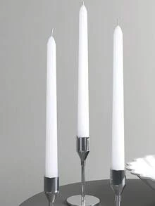 12pcs/4pcs Household Emergency Red And White Candles Classic Romantic Wedding Candlelight Dinner Smokeless Long Stem Candlestick Candle