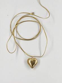 1件时尚可爱银色心形吊坠，多层心形设计，适合女性佩戴，适合节日、约会和日常佩戴 - 銀色 - 查看 3