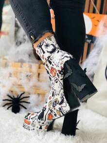 Women Ankle Boots & Booties - Black and White - View 2
