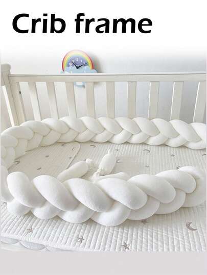 1 Stück geflochtener Knoten Baby Kinderbett Stoßschutz, Neugeborenen Kleinkind Anti-Kollisions Weich gepolsterter Kinderbett Reling Abdeckung