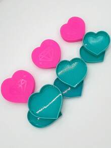 3pcs/Set Diamond Painting Tray, Storage Box Tool Kit, Heart-Shaped Diamond Tray & Diamond Box