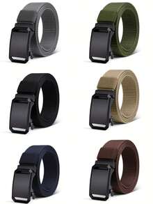 1/2 Piece Men's Nylon Automatic Belt, Fashion Men's Belt, Nylon Material Automatic Buckle, Suitable For Outdoor Casual Jeans, Golf Net Belt, Suitable For Teenagers Summer Outdoor Sports, Vacation, Graduation Gifts, Birthday Decorations, Daily Wear. Birthday Gifts, Christmas Gifts, New Year Gifts, Christmas, Halloween, Valentine's Day, Father's Day Gifts, Great Gifts.