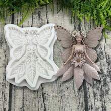 1pc Silicone Mold With Wings, Resin Art Mold For Girl With Wings - Light Grey - View 7