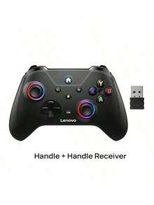 Lenovo S02 Multi-Mode Wireless Controller With Macro Programming For Customizable Combos, 6-Axis Somatosensory Precision Mapping, Adaptive Grip, Long-Lasting Battery Life, Classic Black - Classic Black - View 3