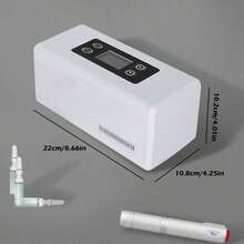 Nevera portátil mini con pantalla LED de temperatura, mini nevera con asa y alarma, cable de carga USB - Blanco - Ver 2