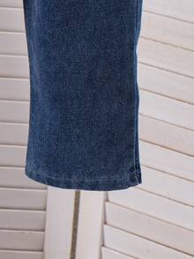 2 件套男童休闲条纹长袖运动衫和牛仔长裤套装，春秋季 - 軍綠色 - 查看 8