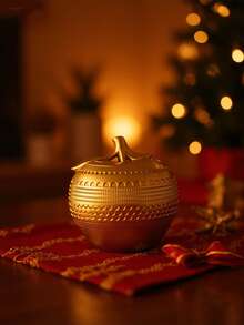 1 pieza Decoración de resina con forma de manzana, adorno de estilo lujoso y creativo, adecuado para escritorio, oficina, estantería, entrada, sala de estar, decoración del hogar, Navidad, Nochebuena, decoraciones navideñas, decoración de habitación, invierno