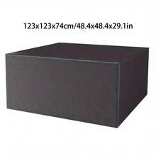 AIYYIPA 1 pieza Cubierta de caja para patio al aire libre - Tela Oxford duradera, cierre de cordón ajustable, protección resistente a la intemperie para almacenamiento de jardín y muebles de exterior, Cubierta para muebles de exterior