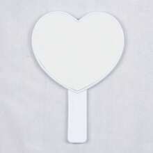 Heart Shaped Travel Handheld Mirror, Heart Shaped Makeup Handheld Mirror With Handle, Portable Travel Mirror For Valentine's Day Gift, Compact Solid Color Makeup Mirror, Pocket Makeup Mirror, Handheld Portable Makeup Mirror, Mini Makeup Mirror, Pocket Mirror, Portable Handheld Mirror, Dressing Mirror For Small Mirrors, Women's On-The-Go, Desktop Desktop Small Mirror For Student Dormitory