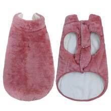 Metglad Giacca per cani, giacca invernale calda per cani, gilet resistente al freddo per cani con bottoni a scatto, gilet in doppio strato di lana adatto per cani di taglia grande, media e piccola - Anguria Rosa - Visualizzare 5