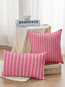 1/2/4件装枕套，柔软装饰枕套，亚麻枕套，床上用品，图案枕套，拉链封口，适用于沙发、卧室、客厅等各种房间，柔软透气，亲肤舒适，家居纺织品 - 彩色 - 查看 1