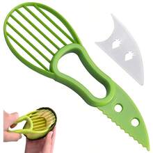 3-In-1 Avocado Slicer - Avocado Tool, Avocado Peeler, Kitchen Tool, Avocado Cutting Tool, Avocado Knife Tool, Fruit Slicer, Avocado Scraper Tool - Avocado Core Remover, Fruit And Vegetable Tool - Green - View 8