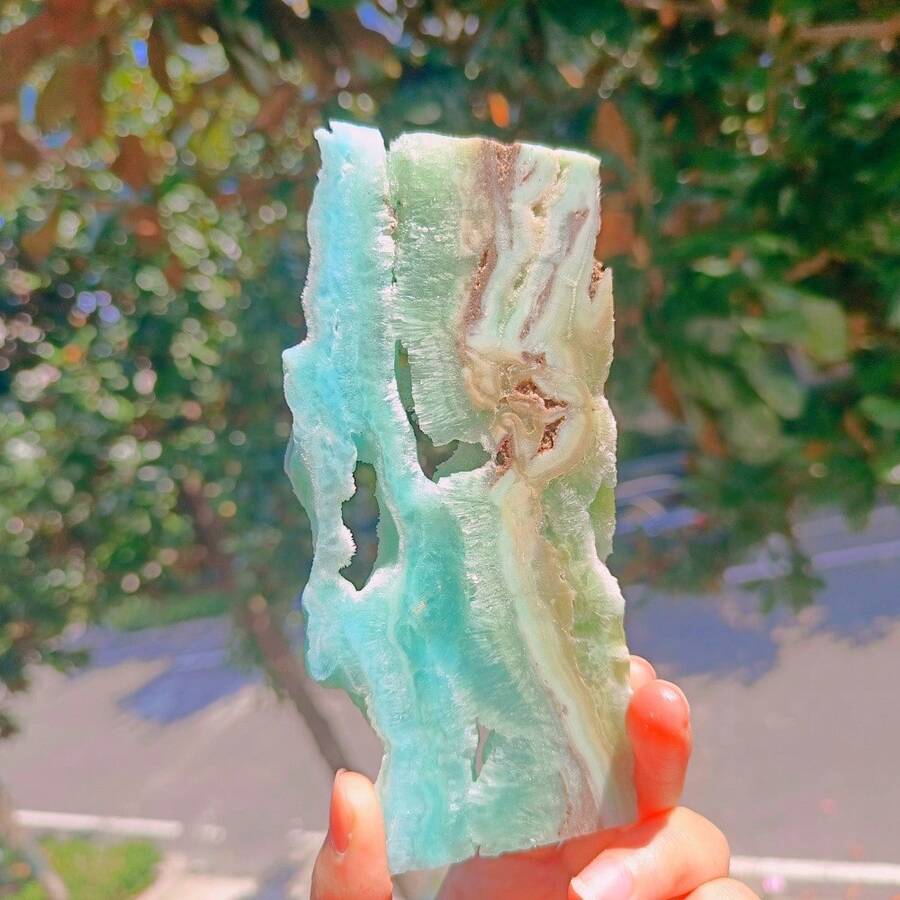 Natural Hemimorphite Slices, High-Quality Natural Hemimorphite Ornaments, Geodes, Home Decoration, Gifts
