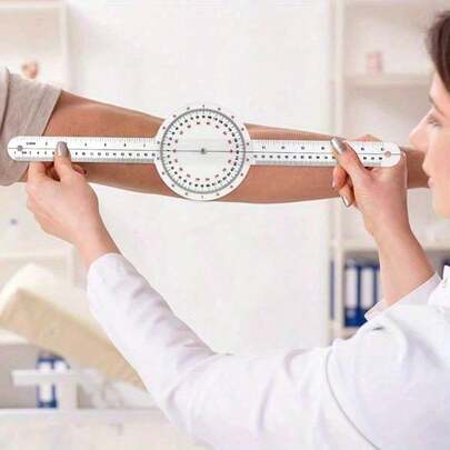 360 Degree Transparent Plastic Goniometer, Spine Angle Ruler For Body Measurement