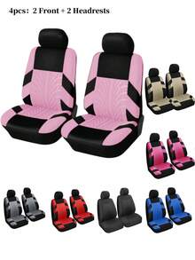 13pcs/9pcs/4pcs Sarung Jok Mobil Universal - Cocok Untuk SUV, Truk Dan Kendaraan 7-Seater | 3-Baris Jok Bahan Poliester (Jok Depan Bucket + Jok Belakang Terpisah) | Bernapas, Anti-Selip, Kompatibel Dengan Airbag | Pelindung Interior Mobil Unisex. 9pcs Model 5-Seater (2 Jok Depan + Sandaran Punggung + Jok Belakang + 5 Sandaran Kepala) Dan 4pcs Model 2-Seater (2 Jok Depan + 2 Sandaran Kepala) - Satu-Ukuran - View 10