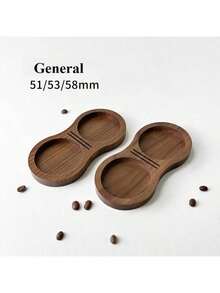 咖啡压粉垫，木制咖啡压粉器架，咖啡配件 - 深棕色 - 查看 9