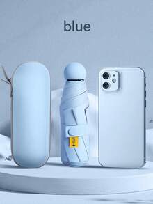 Capsule Sun Umbrella Female Sunscreen UV Protection Sun And Rain Umbrella Two-In-One Mini Five-Fold Ultra-Light And Compact Portable For School,Office,Household,Travel Valentine DAY, Valentines Wedding, Birthday