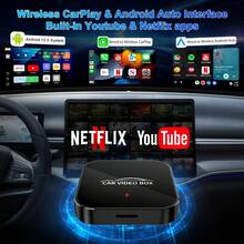 3-In-1 Wireless Carplay Adapter Support Apple CarPlay & Android Auto, Magic Video AI Box For Streaming  ,Upgraded Dual-Band WiFi, Converts Wired To Wireless Car Play For IPhone/Android - Black - View 2