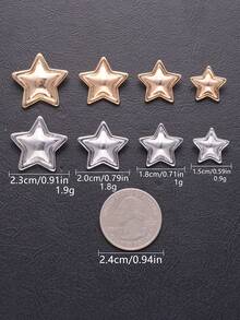 10pcs/Set Metal Five-Pointed Star Buttons, Versatile Decoration For Women's Shirts, Cardigans, Coats, Sweaters, Suits, Uniforms, DIY Crafts, Bouquets, Shoes, Hats, Sewing & Household Tools Accessories - Multicolor - View 3