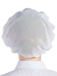 4 件套黑色发网，适用于餐饮服务，男女通用弹性厨师帽，可重复使用的厨房工作人员发网 - 彩色 - 查看 11