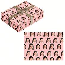 Personalized Fun Photo Wrapping Paper, Customized Face Gift Wrapping Paper, Multiple Colors Available, Birthday Wrapping Paper, Anniversary Wrapping Paper, Your Photo Wrapping Roll,Party Top - Multicolor - View 8