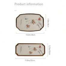 1 صينية خشبية مستطيلة، قاعدة زجاجة الغسول بحجم 11.8 بوصة مع حصيرة، صينية لسطح الحوض. مناسبة لإكسسوارات الحمام والديكور.