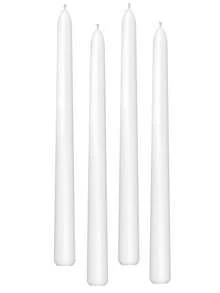 12pcs/4pcs Household Emergency Red And White Candles Classic Romantic Wedding Candlelight Dinner Smokeless Long Stem Candlestick Candle