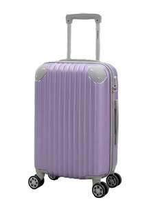 Maletín De Viaje De Negocios Ligero De 20» Y Gran Capacidad Maleta 10 Kg Cabina Candado Doble Llanta 360° - Púrpura claro - Ver 6