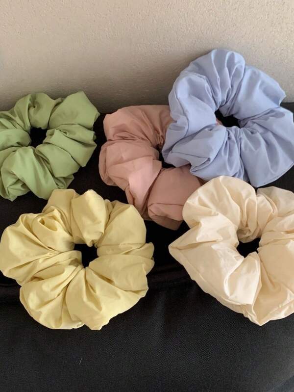 1 pièce Chouchou crème moelleux pour femmes, attache-cheveux en forme de donut, support de queue de cheval, design doux et simple, polyvalent, convient pour un usage quotidien, élastiques à chouchou, accessoires capillaires, pièce de tête