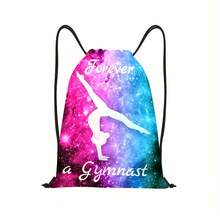 Mochila de gimnasia y yoga - Mochila de cordón, bolsa de gimnasio para entusiastas de la danza y la gimnasia, almacenamiento plegable, bolsa de cordón, bolsa de natación, ligera, gran capacidad, almacenamiento de zapatos, bolsa deportiva, bolsa de viaje de fitness y yoga, regalo para aficionados al fútbol 41cm*33cm
