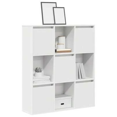 Libreria Larryhot bianca 89x24x101,5 cm in legno ingegnerizzato, resistente e durevole, facile da montare, stile decorativo, adattA, Per riporre soprammobili, statuette, libri, piccoli oggetti, ecc.