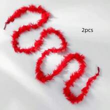 1 Stück bunte künstliche Fellboa 2m Plüschboa für Frauen zum Tanzen, Hochzeit, Party, Halloween, Bühnendekor, Feiertagsparty Kopfschmuck Accessoires, Schal Dekoration, geeignet für Geburtstag, Halloween, Weihnachten, Pferderennen, Teezeremonie, Silvester, Konzert und Heimdekoration, Tanzhochzeit, Bühnenauftritt, Karnevalskostüm und Accessoires, Partyzubehör, ideale Wahl als Geschenk - Verschiedenfarbig - Übersicht 13