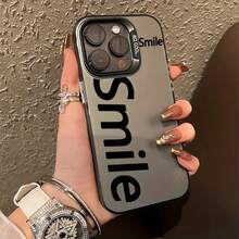 Simple Letter SMILE Mobile Phone IPhone15/15Plus/15Pro/15Promax, 14/14Plus/14Pro/14Promax, 13/13Pro/13Promax, 12/12Pro/12Promax, 11/11Pro/11Pro,/8 Plus, XR/XSMax IPhone17 - Style 1 (1pc) - View 2