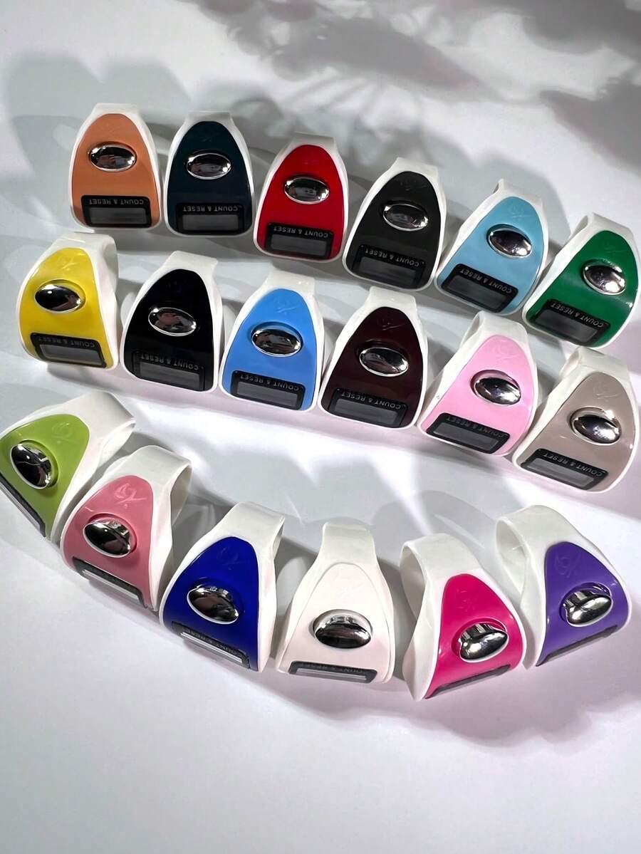 New Multicolor Manual Finger Press Electronic Counter, Suitable For Educational Counting, Warehouse Counting Devices, Circular Counting, Christmas, Halloween, Thanksgiving, Game Gifts And More - Multicolor - View 1