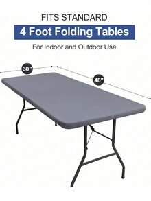 Homing Rectangle Table Cloth Cover, Waterproof Polyester Elastic Fitted Tablecloth, Fits 6 Foot Folding Tables, Washable Table Protector Picnic, Camping, Outdoor (Black, 30 X 72) Summer Birthday Gifts Wedding Beach Back To School School Supplies Room Decor