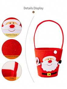 1pc Christmas Storage Baskets Set - Non-Woven Gift Organizer With Handles & Santa Decor, Sturdy Festive Storage For Holiday Decorations, Ornament Storage, Room Decor, Home Decor, Offices Decor, Theme Party Decor, Christmas Decor Christmas Decorations Winter