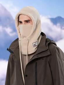 1pc Unisex Fleece Windproof Face Mask, Outdoor Warm Balaclava Hat For Winter, Cycling, Skiing