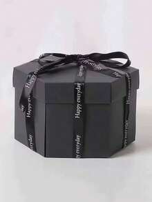 1set Hexagon Exploding Box DIY Photo Album Kit, Handcrafted Surprise Gift Box With Multiple Accessories For All Occasions, Creative Scrapbooking Explosion Memory Box With Layered Panels, Ideal For Birthday, Anniversary, Valentine's Day, Wedding