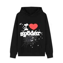 SP5DER 2025 New Simple Long Sleeve, Loose Comfortable Streetwear, Hoodies With  SP5DER Letters And Stars, Simple Fashion,Couple Matching Outfit - Đen 2 - Xem 1
