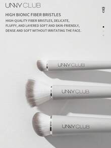 UNNY CLUB 1pc Blush Brush For Applying Blush, Powder To Cheeks For A More Defined, Refined Makeup Look,Giveaways - Light Grey - View 2