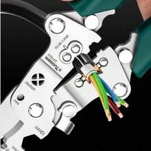 Multi-Functional Folding Wire Stripper, Crimping Pliers, Cutting Pliers, Electrician Specialized Tool