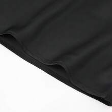 Falda A-Line casual de vacaciones de textura de satén de unicolor elegante para mujer QUN1330