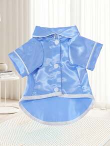 1pc Pet Clothes, Shiny Luxurious Sleepwear For Dogs/Cats, Shiny Fabric Design Shirt, Contrast Trim, Comfortable & Soft, Pet Casual Loungewear For Small Pets - Multicolor - View 20