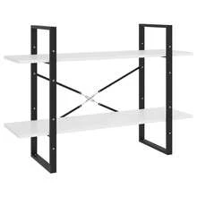 Libreria Larryhot a 5 ripiani bianca 100x30x175 cm Legno ingegnerizzato, resistente e durevole, facile da montare, stile decorativo, adattA, Per riporre soprammobili, statuette, libri, piccoli oggetti, ecc. - Bianco - Visualizzare 5