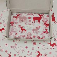 60/30/10 ورقة رقيقة بنمط رجل الزنجبيل للكريسماس - 50.8x35.56 سم بتصميم رجل الزنجبيل والنقاط ، غلاف واقي خفيف الوزن لتغليف الهدايا ، حماية العناصر الهشة ، ديكور العطلات (شرائط قصب السكر الزرقاء ، نجوم) ، ديكورات رجل الزنجبيل ، تغليف احتفالي ، أسلوب احتفالي ، تغليف موسمي ، ديكورات احتفالية ، منظمو الحفلات ، ديكورات ، بيجامات ، هدايا ، ديكور - الأيل الأحمر - مشاهدة 3