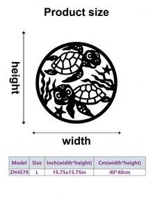 1pc Fashionable Metal Sea Turtle Wall Art - Coastal Home Decor, Suitable For Beach Themed Bedroom And Ocean Enthusiasts - Ideal Holiday Gift, Sea Turtle Decoration