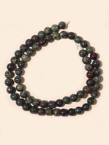 Cuentas de piedras naturales, cuentas sueltas de obsidiana, jade birmano, ojo de tigre, redondas y lisas, piedras preciosas de curación de energía para hacer joyas, pulseras y collares DIY